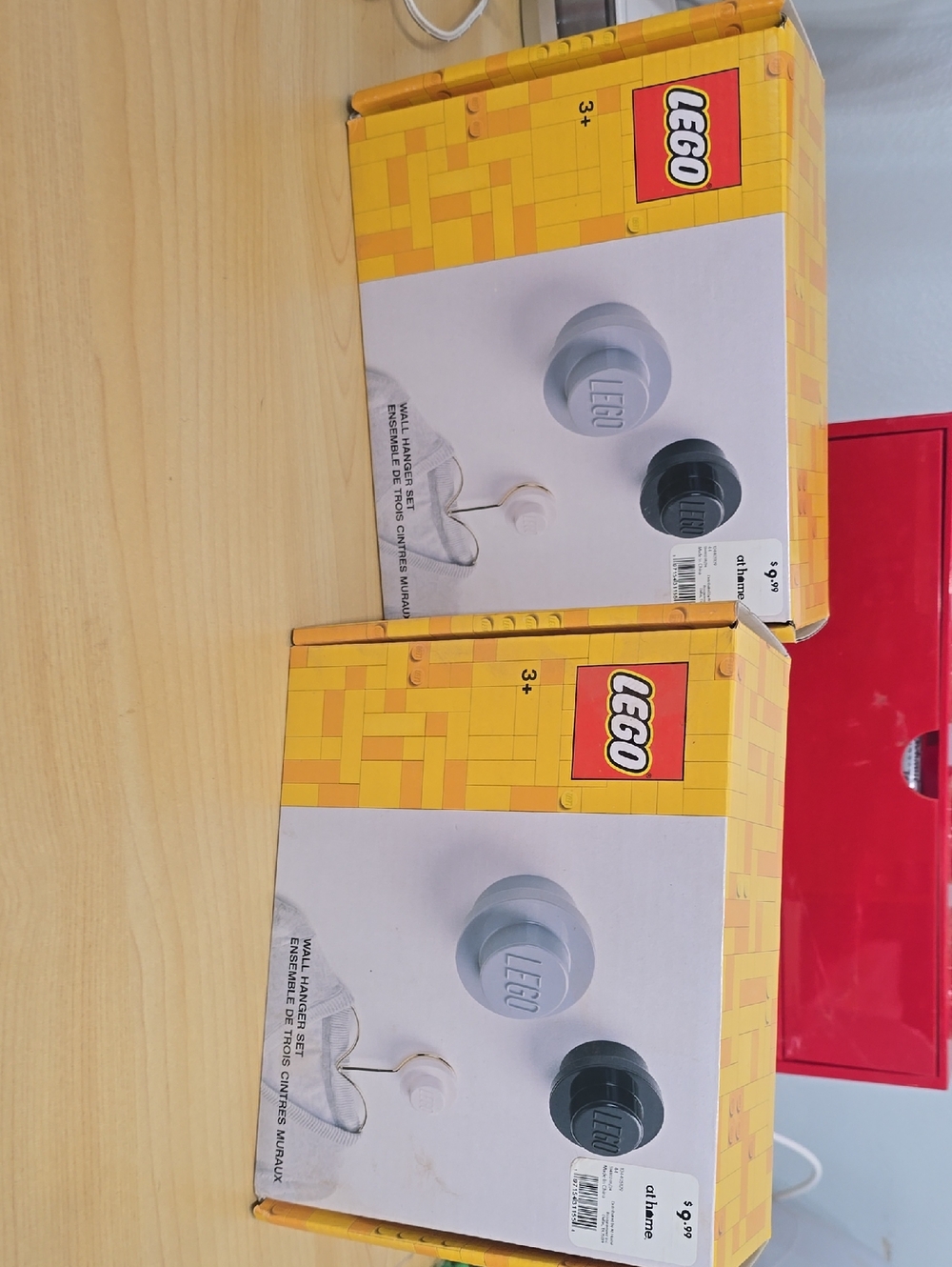 Lego Light Gray and Black Round Logo Hooks